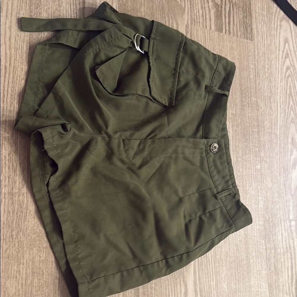 Olive Green Women's Shorts